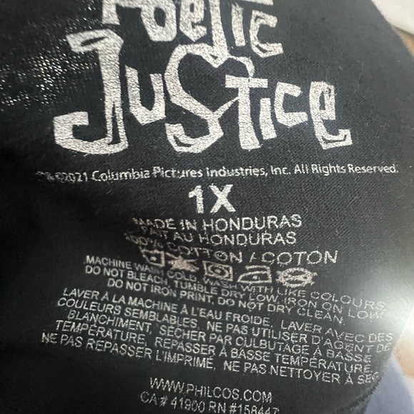 Poetic Justice T Shirt 1XL Tupac
Shakur Black C24‎ - Picture 3 of 4
